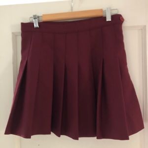 Burgundy American apparel tennis skirt